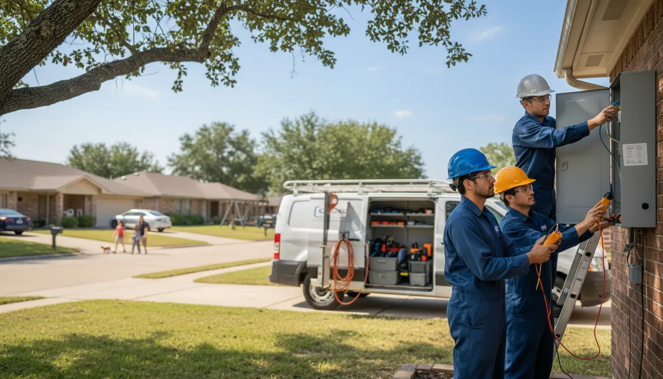 Certified electrician providing emergency electrical services in Hertel, WI
